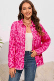 Leopard Raw Hem Jacket - Trendsi - Flyclothing LLC
