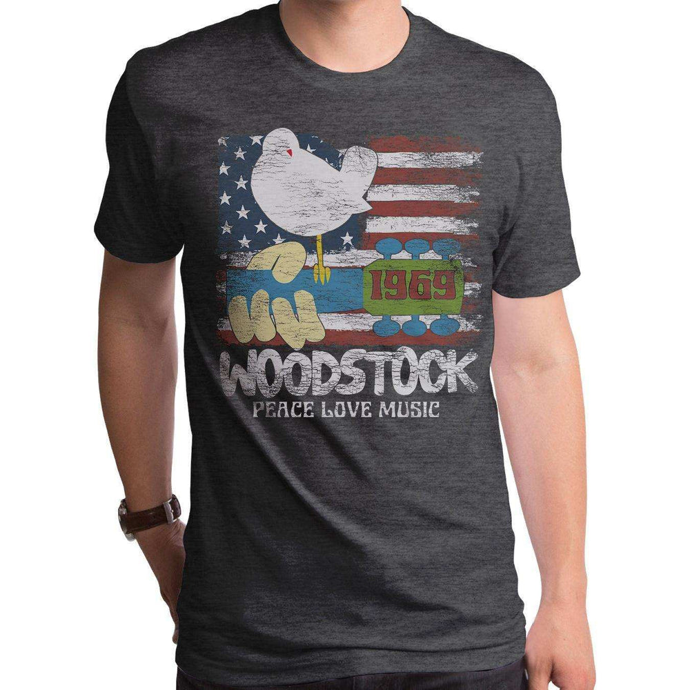 Woodstock Americana Short Sleeve Men's Crew Tee - Woodstock - Flyclothing LLC