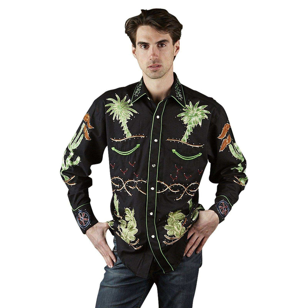 Rockmount Ranch Wear Mens Black Porter Wagoner Vintage Western Shirt - Rockmount Clothing - Flyclothing LLC