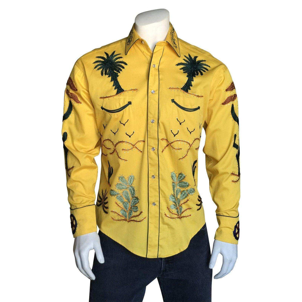 Rockmount Ranch Wear Mens Gold Porter Wagoner Vintage Western Shirt - Rockmount Clothing - Flyclothing LLC
