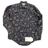 Rockmount Clothing Men's Vintage Black Hat & Horse Shoe Card Western Print - Rockmount Clothing - Flyclothing LLC