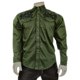 Rockmount Clothing Men's Green Vintage Rider Western Embroidery - Rockmount Clothing - Flyclothing LLC