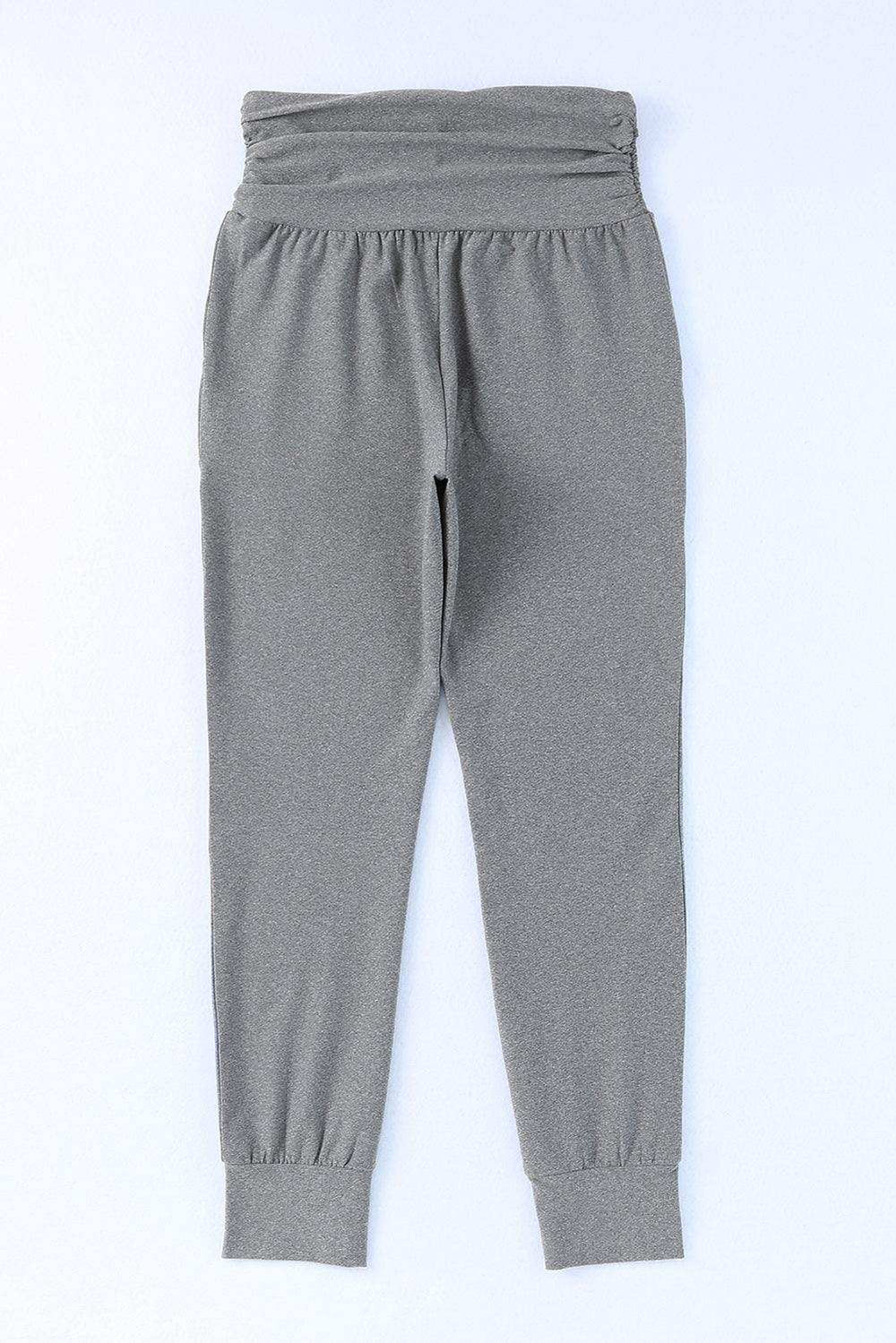 High-Rise Wide Waistband Joggers - Trendsi - Flyclothing LLC