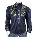 Rockmount Clothing Men's Black Vintage Variegated Floral Embroidery - Rockmount Clothing - Flyclothing LLC