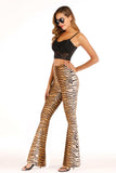 Tiger Print Flare Leg Pants - Trendsi - Flyclothing LLC