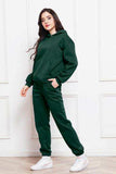 Drop Shoulder Long Sleeve Hoodie and Pants Set - Trendsi - Flyclothing LLC
