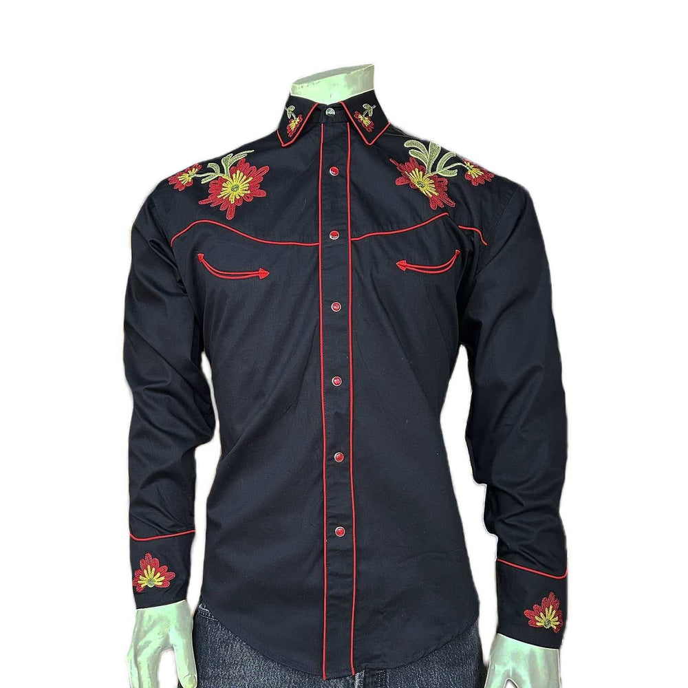 Rockmount Clothing Men's Vintage Floral Embroidered Western Shirt - Rockmount Clothing - Flyclothing LLC