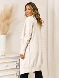 Long Sleeve Open Front Longline Cardigan - Trendsi - Flyclothing LLC
