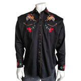 Men's Vintage Bronc Embroidered Western Shirt in Black - Rockmount Clothing - Flyclothing LLC