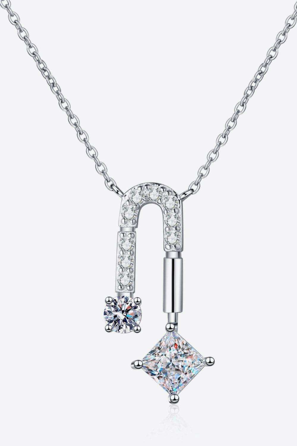 1.3 Carat Moissanite 925 Sterling Silver Necklace - Trendsi - Flyclothing LLC