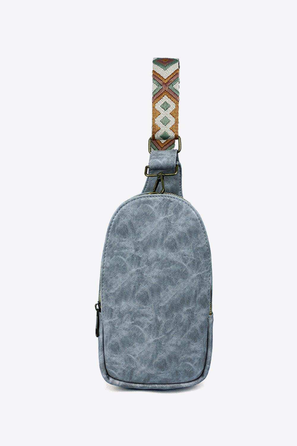 Adjustable Strap PU Leather Sling Bag - Trendsi - Flyclothing LLC