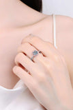1 Carat Moissanite Flower-Shaped Crisscross Ring - Trendsi - Flyclothing LLC