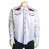 Rockmount Ranch Wear Mens American Bison White Western Shirt - Rockmount Clothing - Flyclothing LLC