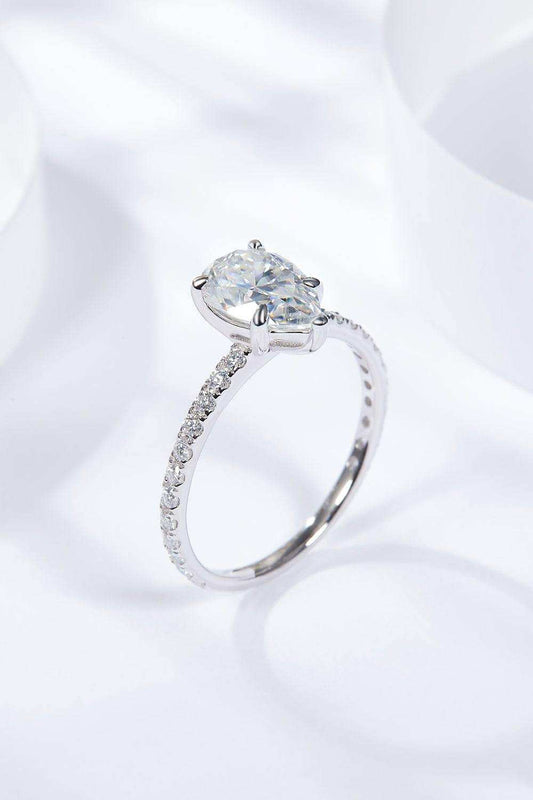 1.8 Carat Moissanite Side Stone Ring - Trendsi - Flyclothing LLC
