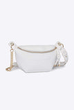 PU Leather Chain Strap Crossbody Bag - Trendsi - Flyclothing LLC