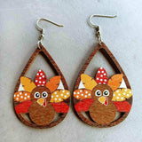 Thanksgiving Turkey Drop Earrings - Trendsi - Flyclothing LLC