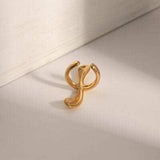 18K Gold-Plated Stainless Steel Cuff Earrings - Trendsi - Flyclothing LLC