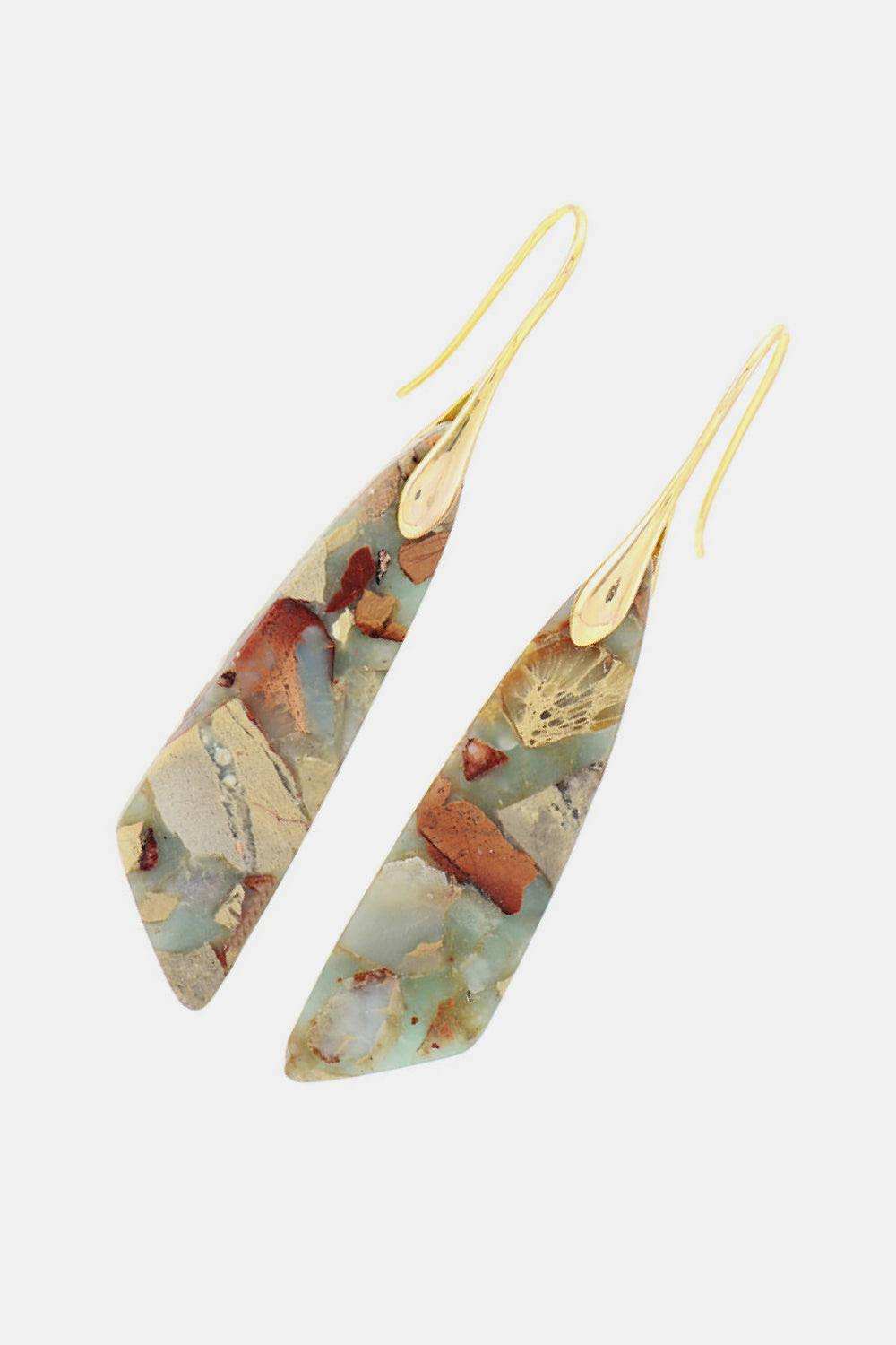 Handmade Natural Stone Dangle Earrings - Trendsi - Flyclothing LLC