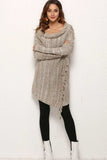 One-Button Tassel Tie Asymmetrical Hem Cardigan - Trendsi - Flyclothing LLC