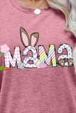 Easter MAMA Graphic Round Neck T-Shirt - Trendsi - Flyclothing LLC