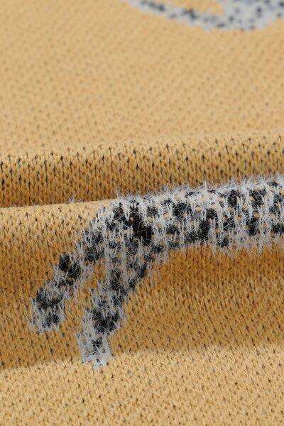 Animal Element Round Neck Dropped Shoulder Sweater - Trendsi - Flyclothing LLC