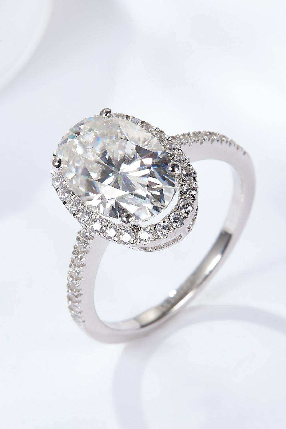 4.5 Carat Moissanite Halo Ring - Trendsi - Flyclothing LLC