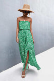 Strapless Split Maxi Dress - Trendsi - Flyclothing LLC