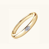 925 Sterling Silver Inlaid Moissanite Ring - Trendsi - Flyclothing LLC