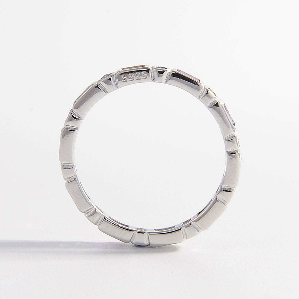 925 Sterling Silver Inlaid Zircon Ring - Trendsi - Flyclothing LLC