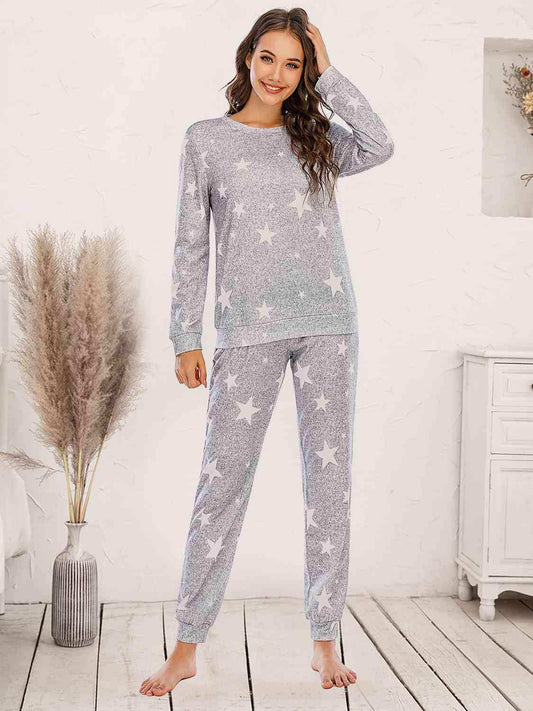 Star Top and Pants Lounge Set - Trendsi - Flyclothing LLC