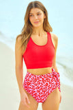 Two-Tone Tied Two-Piece Swimsuit - Trendsi - Flyclothing LLC