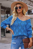 Openwork V-Neck Knit Top - Trendsi - Flyclothing LLC