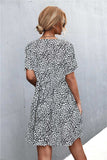 Printed Button down Pocketed Dress - Trendsi - Flyclothing LLC