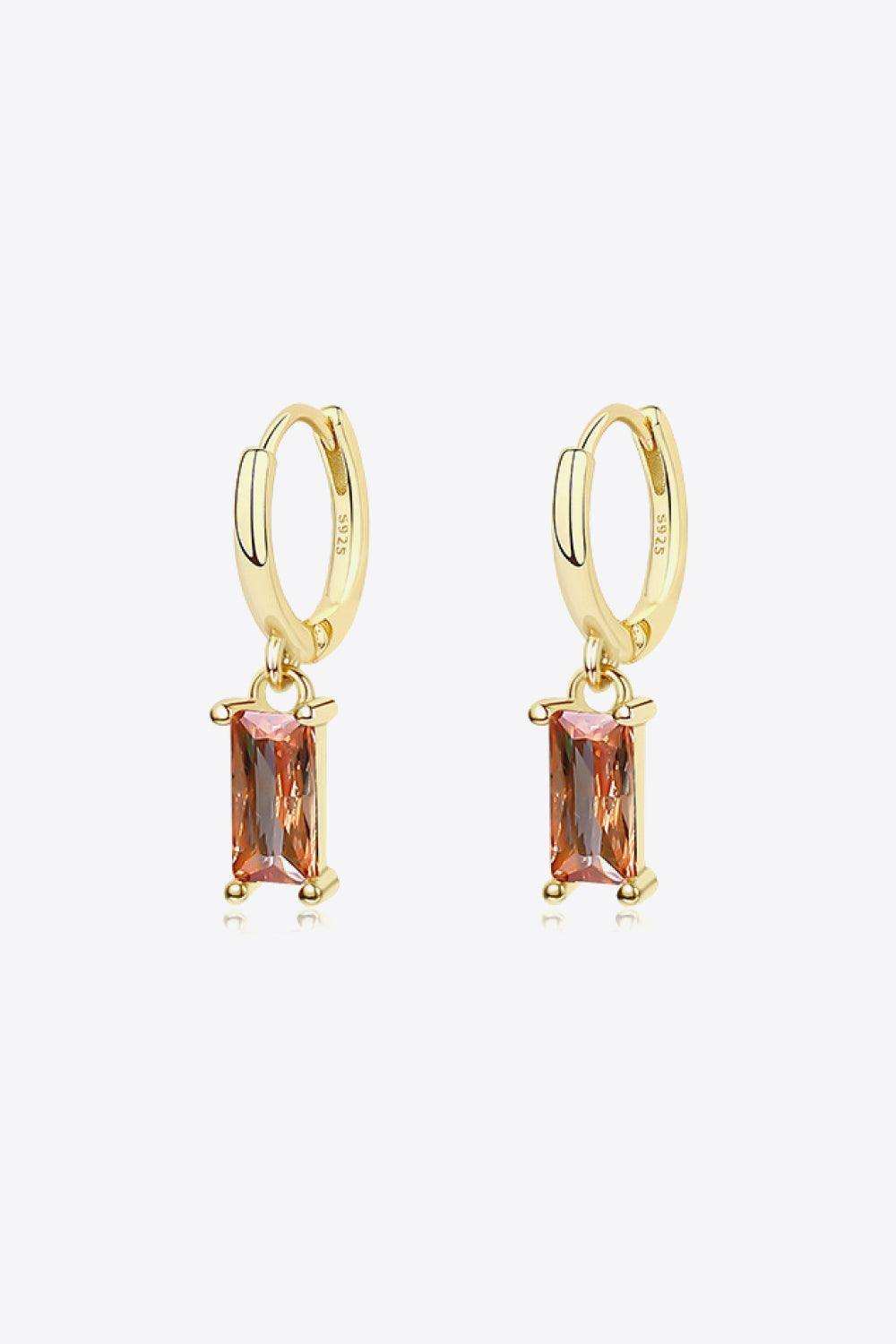 Retro 925 Sterling Silver Cubic Zirconia Drop Earrings - Trendsi - Flyclothing LLC