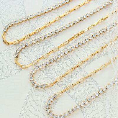 Zircon Titanium Steel Necklace - Trendsi - Flyclothing LLC