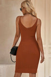 Ribbed Sleeveless V-Neck Dress - Trendsi - Flyclothing LLC