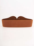 Alloy Buckle Elastic PU Belt - Trendsi - Flyclothing LLC