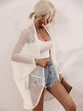 Openwork Open Front Longline Cover Up - Trendsi - Flyclothing LLC