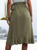 Tied Ruffled Skirt - Trendsi - Flyclothing LLC