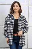 Plaid Dropped Shoulder Shirt Jacket - Trendsi - Flyclothing LLC