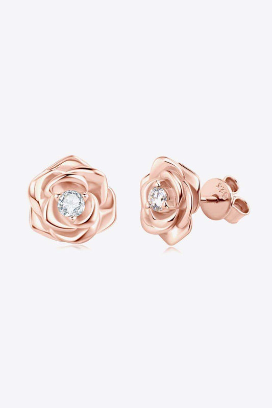 Moissanite Flower 925 Sterling Silver Earrings - Trendsi - Flyclothing LLC