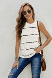 Striped Round Neck Tank - Trendsi - Flyclothing LLC