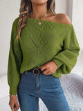 Openwork Long Sleeve Sweater - Trendsi - Flyclothing LLC