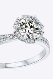 925 Sterling Silver 1 Carat Moissanite Ring - Trendsi - Flyclothing LLC
