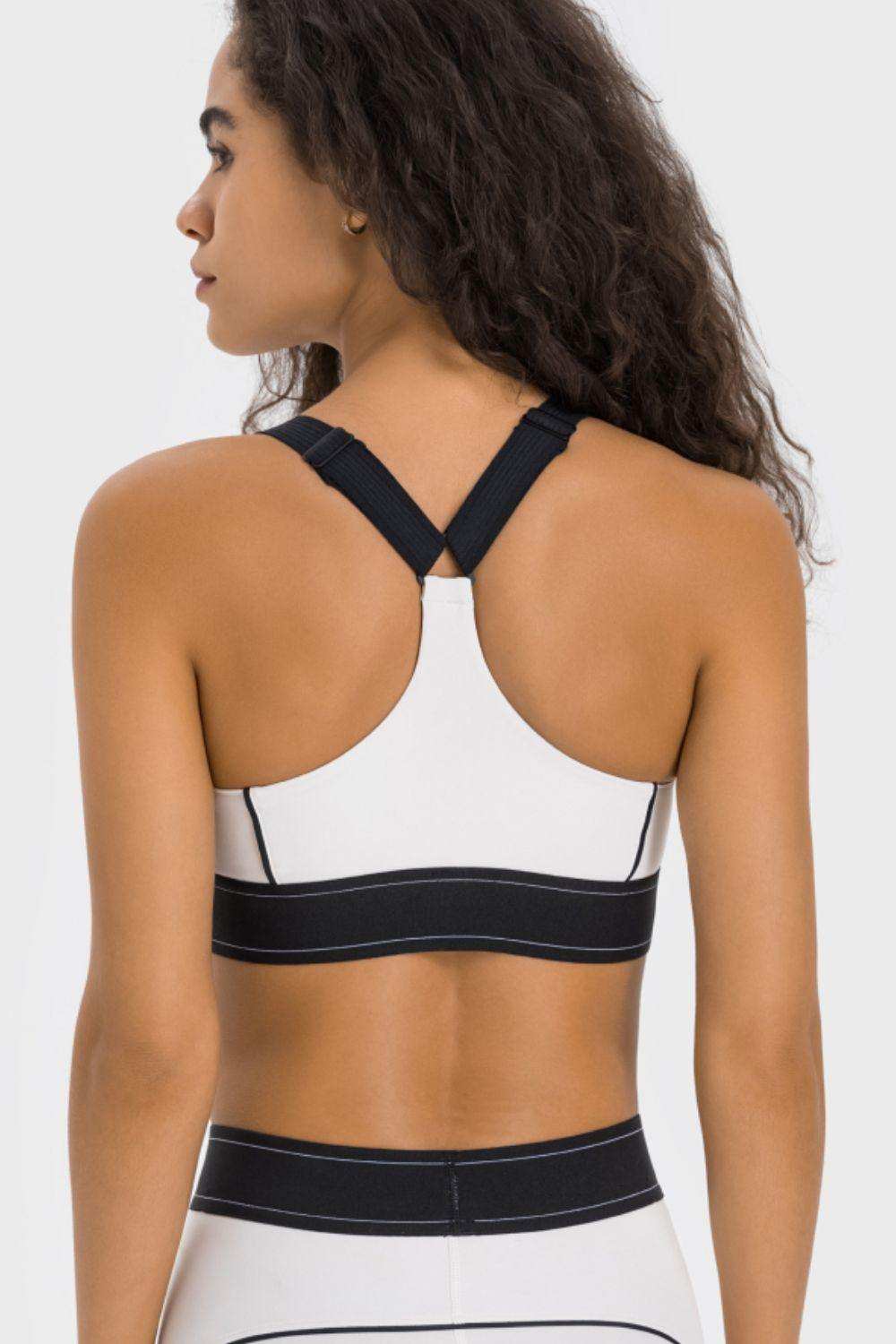 Contrast Sports Bra - Trendsi - Flyclothing LLC