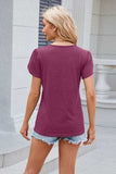 V-Neck Short Sleeve T-Shirt - Trendsi - Flyclothing LLC