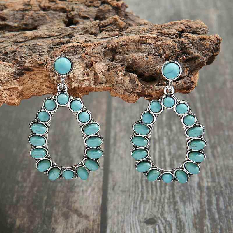 Artificial Turquoise Earrings - Trendsi - Flyclothing LLC