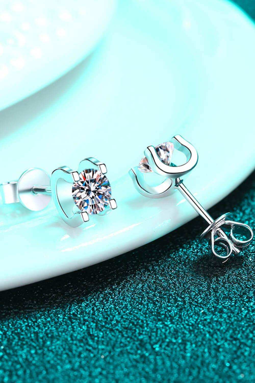 Limitless Love 1 Carat Moissanite Stud Earrings - Trendsi - Flyclothing LLC