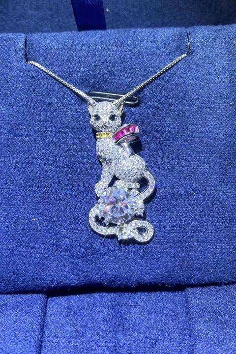 2 Carat Moissanite 925 Sterling Silver Necklace - Trendsi - Flyclothing LLC