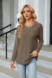 Round Neck Long Sleeve T-Shirt - Trendsi - Flyclothing LLC